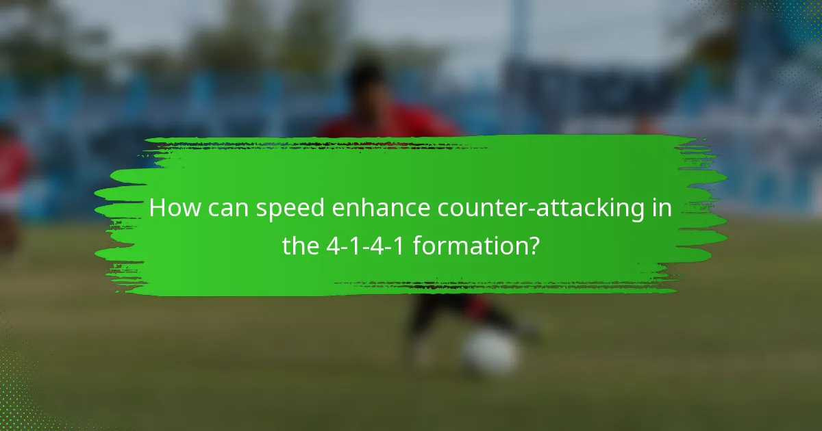 How can speed enhance counter-attacking in the 4-1-4-1 formation?