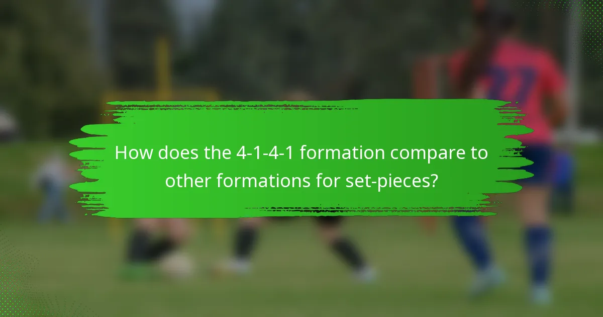 How does the 4-1-4-1 formation compare to other formations for set-pieces?
